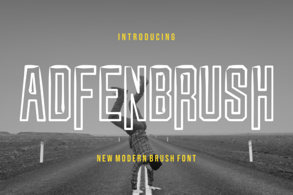 Adfenbrush: A Bold Brush Display Font for Editorial Storytelling