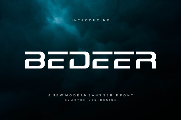 Bedeer: A Futuristic Display Font for Bold Web Design