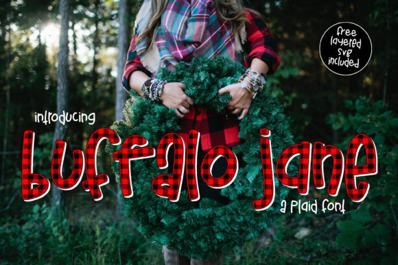 Buffalo Jane: A Playful Plaid Font for Cozy Editorial Design