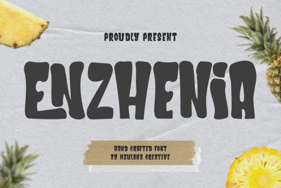 Enzhenia: A Bold Display Font for Digital Designers