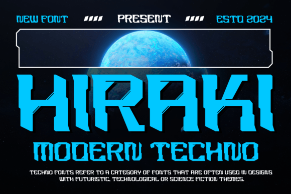 Hiraki: A Modern Techno Display Font for Handmade Products