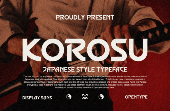 Korosu: A Japanese Decorative Display Font for Editorial Design