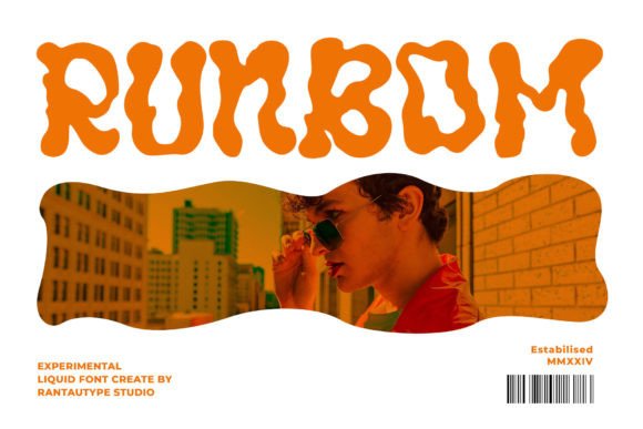 Runbom: A Liquid-Inspired Display Font for Bold Brand Content