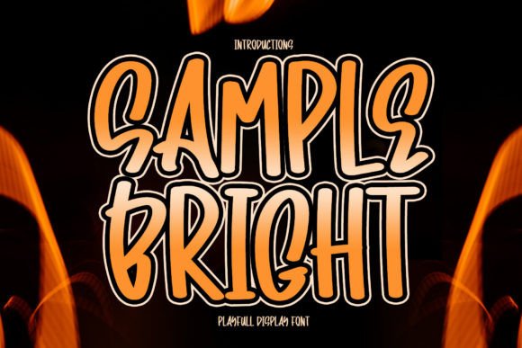 Sample Bright: A Playful Display Font for Small Business Branding