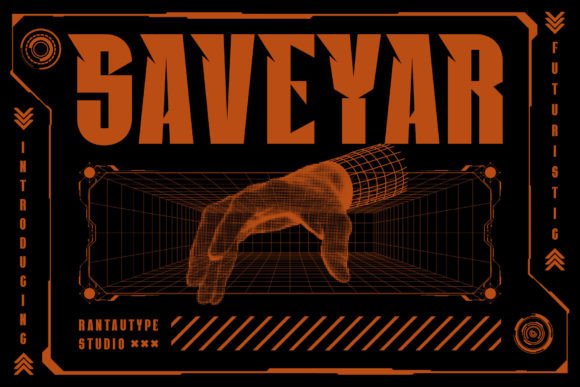 Saveyar: A Futuristic Display Font for Editorial Storytelling