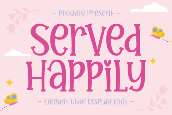 Served Happily Font: A Playful Display Typeface for Editorial Design