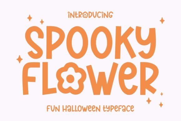 Spooky Flower Font: Whimsical Display Type for Web Design