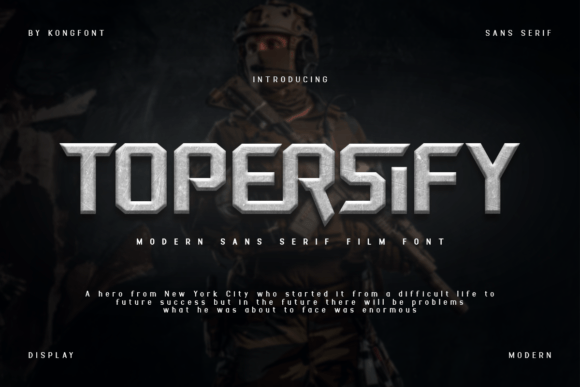 Topersify: A Bold Display Font for Editorial Storytelling